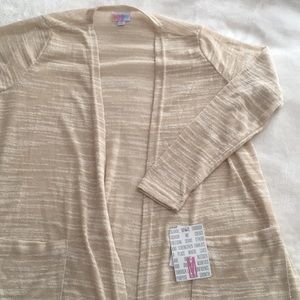Medium cream heathered Lularoe Sarah, Unicorn!!